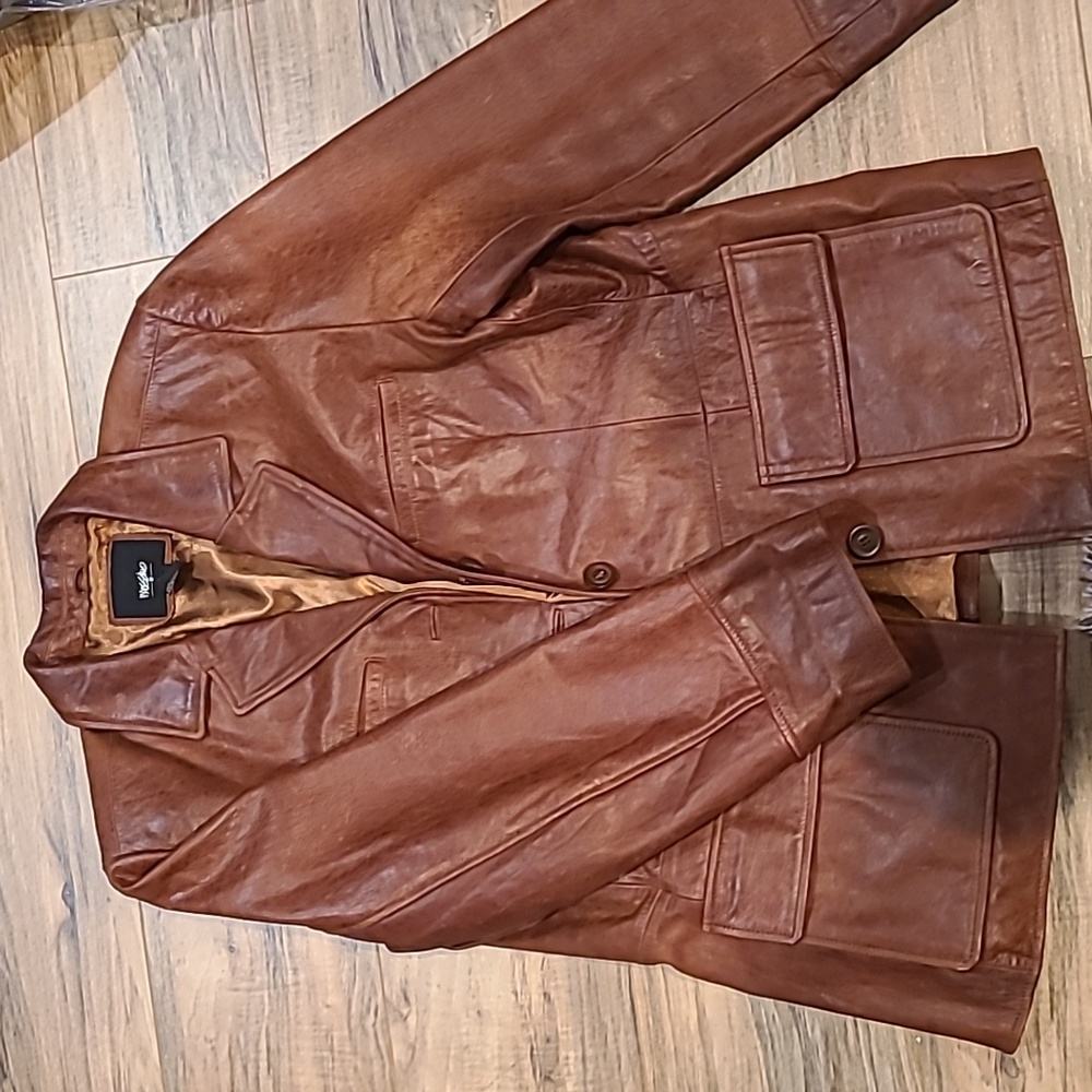 Classic Brown Leather Jacket💖